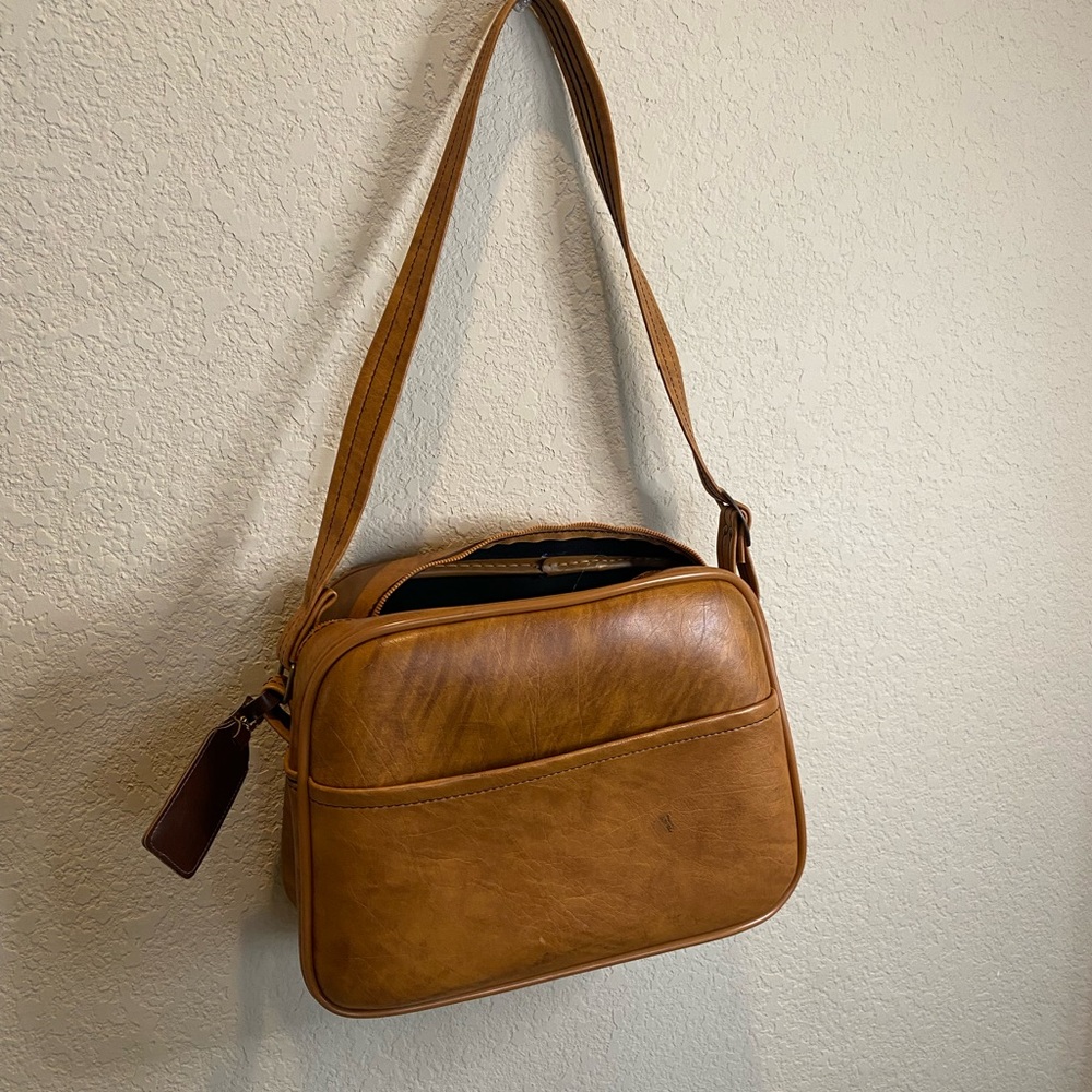 Brown Leather Shoulder Bag Unisex